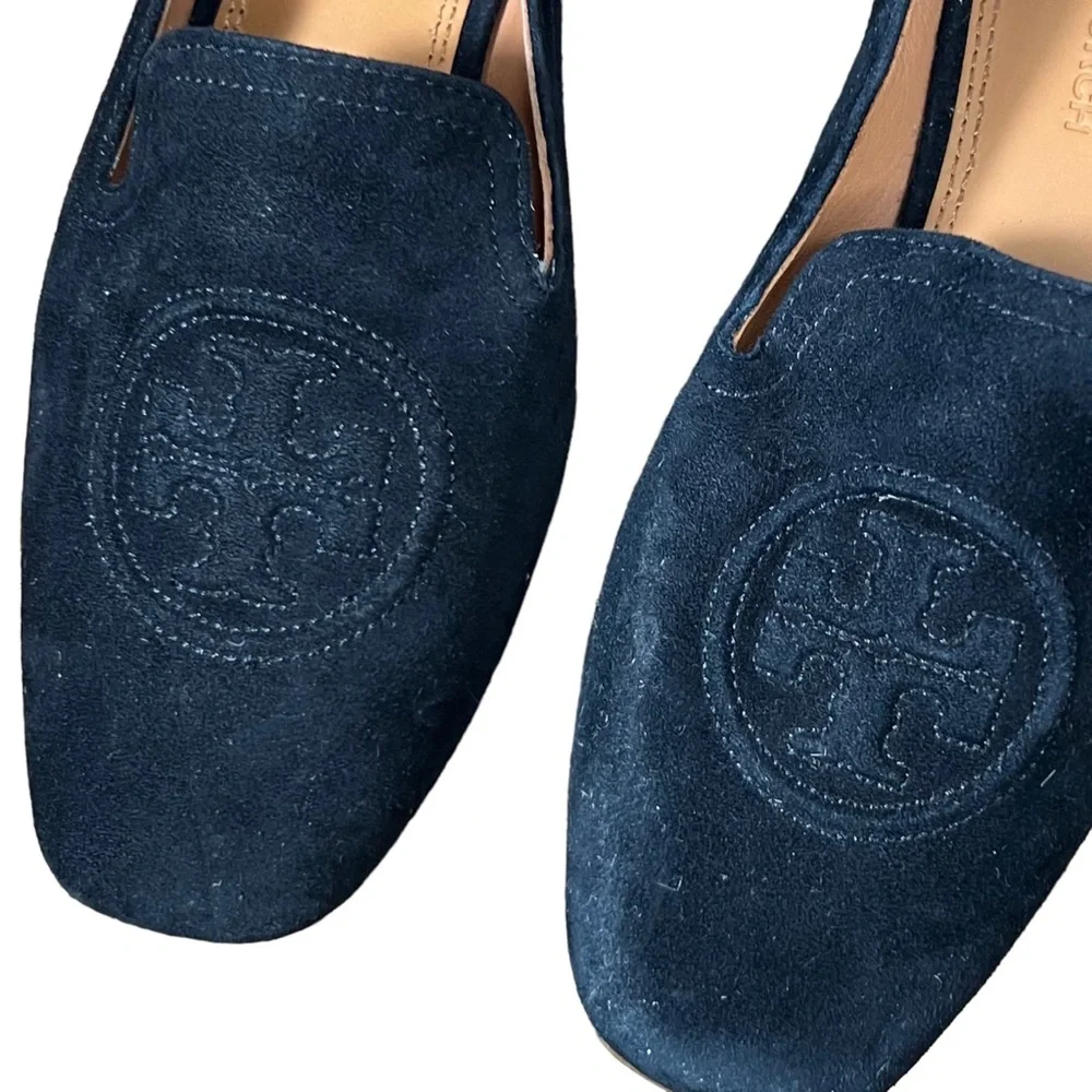 Tory Burch Black Suede Loafers - Picture 5 of 7